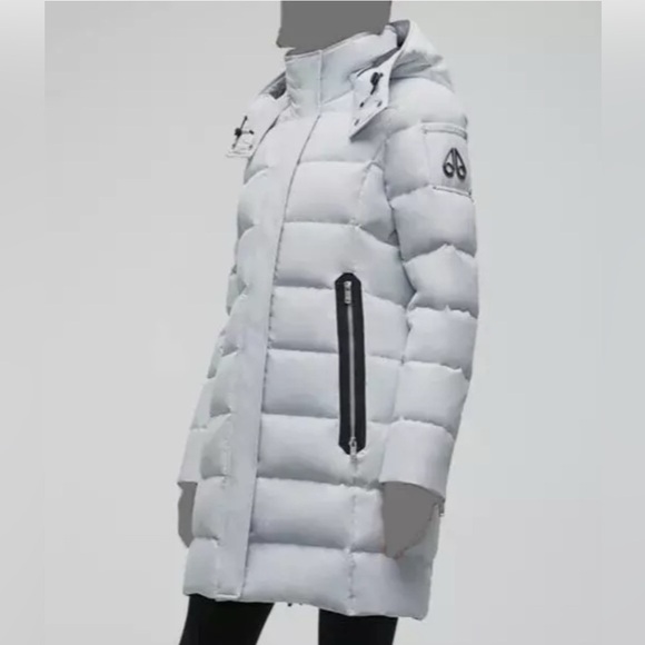 Moose Knuckles V2903 Womens Grey Cloud Berland Parka Jacket Size Latge - Picture 1 of 14